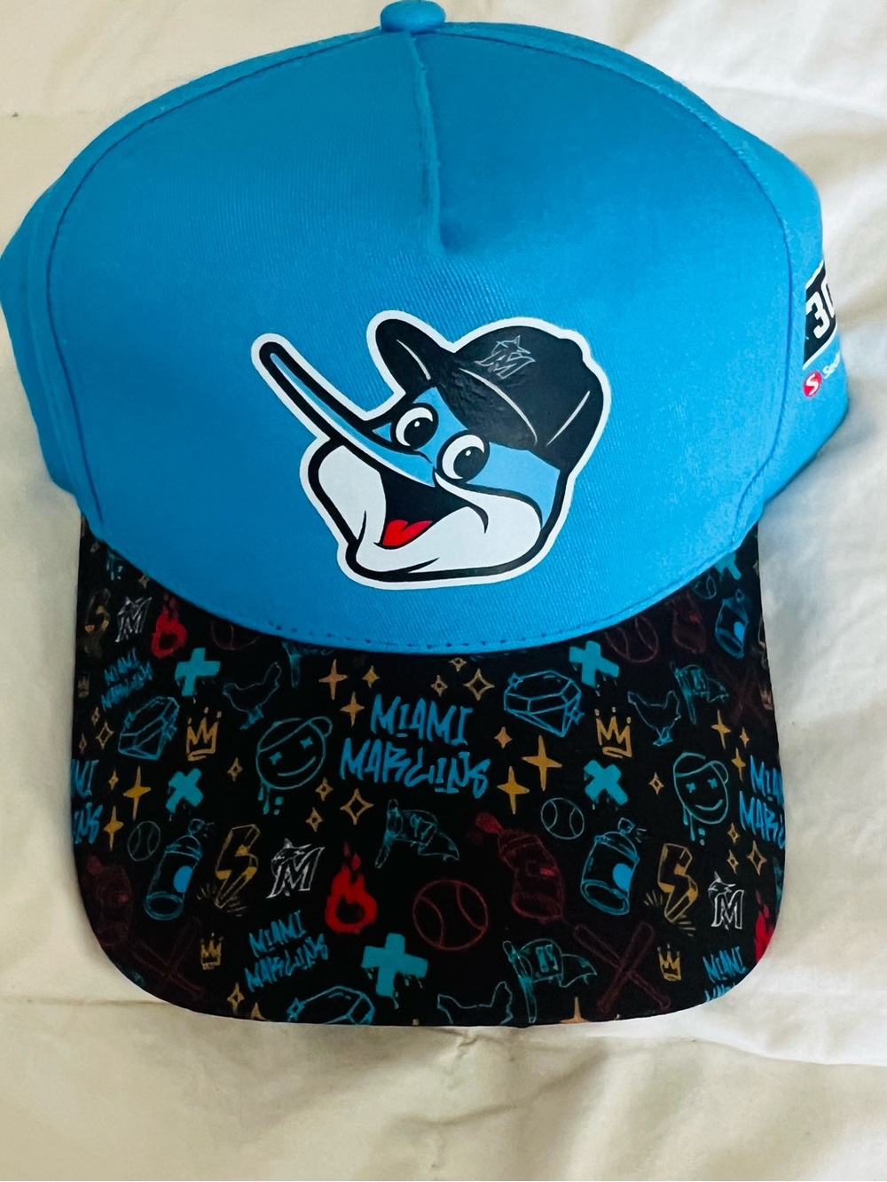 Miami Marlins Teal & Black Snapback Hat